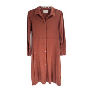 Everlane Rust Long Sleeve Dress